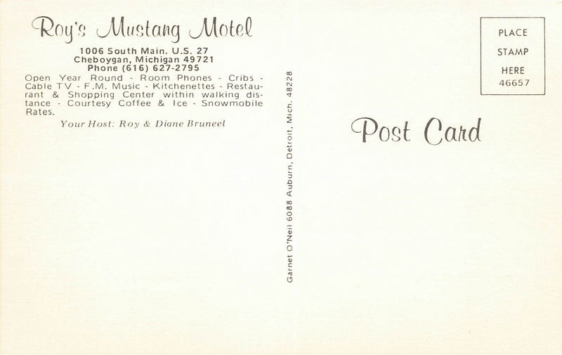 Roys Mustang Motel - Old Postcard (newer photo)